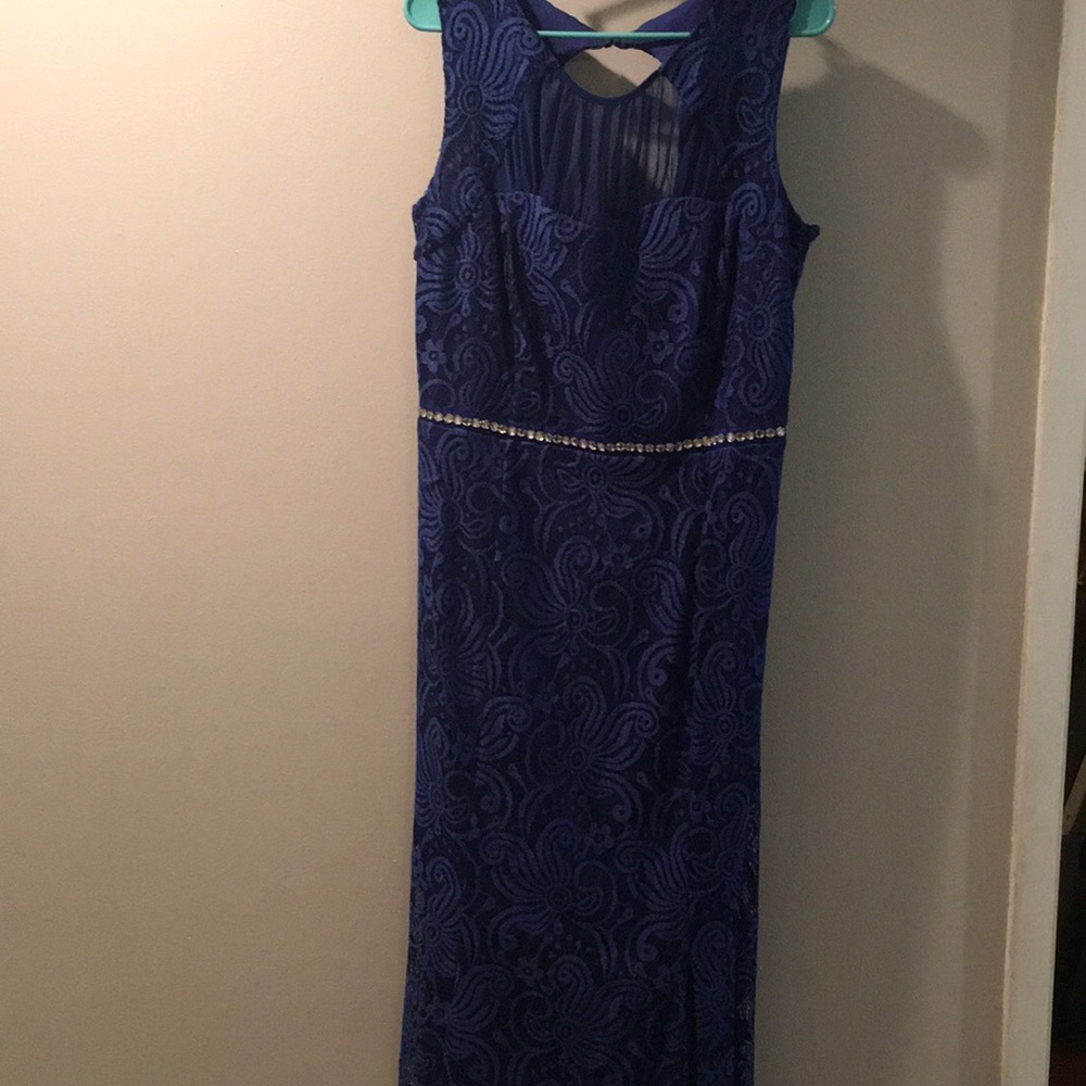 Blue lace dress